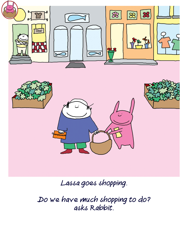 Lassa goes shopping app. Reading, story telling and playing