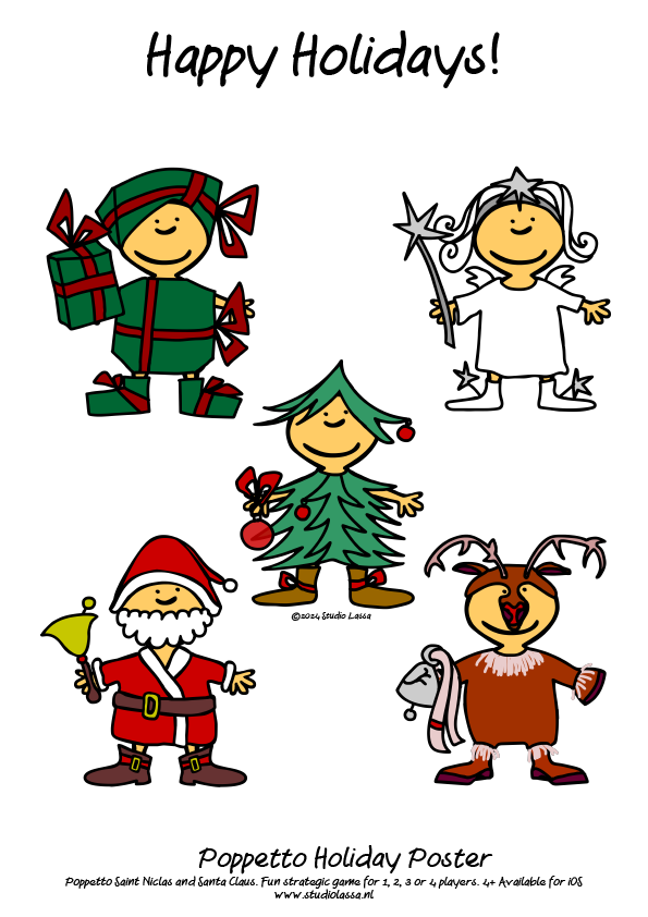 Poppetto Christmas poster in color. Click here or on the image for the PDF